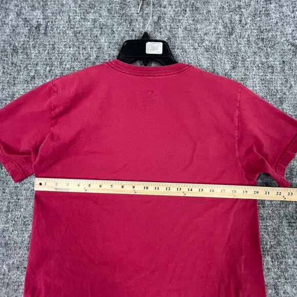 NIKE SHIRT MENS MEDIUM RED JUST DO IT SWOOSH REGUALR FIT TEE‎ COTTON SPORTS - Picture 4 of 7